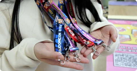 Lanyards with collaborative designs