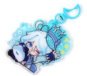 定制水波纹钥匙扣