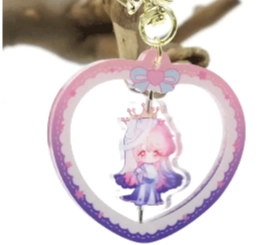 定制镂空亚克力旋转钥匙扣