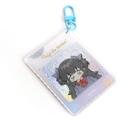Custom Cold Foil Stamping Glitter Holographic Acrylic Keychains