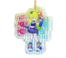 Custom Striped Acrylic Keychains