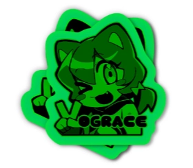 Custom Colorful Blue Holographic Glow In The Dark Stickers