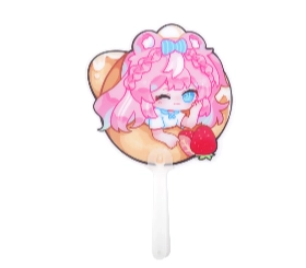 Custom Frosted Translucent PVC Hand Fans